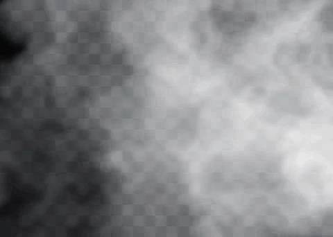 Transparent special effect stands out with fog or smoke. White cloud vector, fog Illustrazione stock