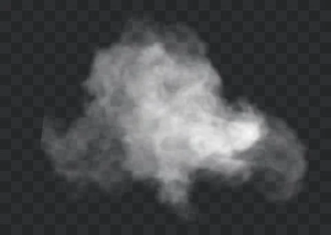 Transparent special effect stands out with fog or smoke. White cloud vector, fog Stock Illustration