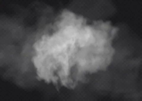 Transparent special effect stands out with fog or smoke. White cloud vector, fog Stock Illustration