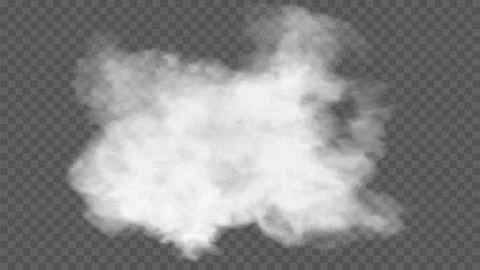 Transparent special effect stands out with fog or smoke. White cloud vector, Stock Illustration