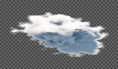 Transparent special effect stands out with fog or smoke. White cloud vector.. Stock Illustration