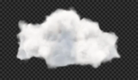 Transparent special effect stands out with fog or smoke. White cloud vector. Stock Illustration