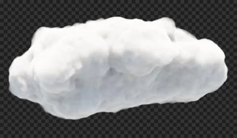 Transparent special effect stands out with fog or smoke. White cloud vector. Illustrazione stock