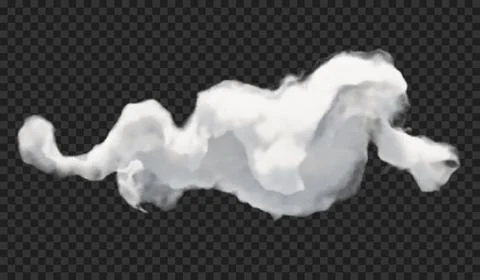 Transparent special effect stands out with fog or smoke. White cloud vector. Stock Illustration
