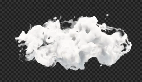Transparent special effect stands out with fog or smoke. White cloud vector. Ilustración de archivo
