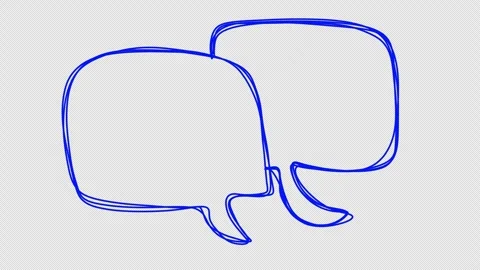 Transparent speech bubble animation alpha channel.  chat bubble, talk balloon Stock-Footage 325743900