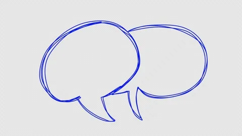 Transparent speech bubble animation alpha channel.  chat bubble, talk balloon Stock-Footage 325743915