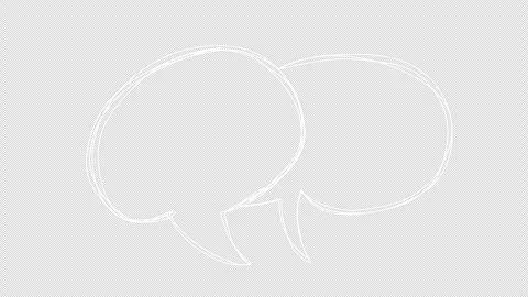 Transparent speech bubble animation alpha channel.  chat bubble, talk balloon Stock-Footage 325744339