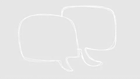 Transparent speech bubble animation alpha channel.  chat bubble, talk balloon Stock-Footage 325744612