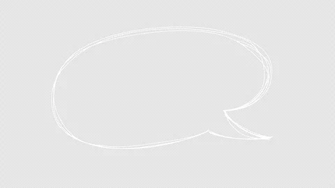 Transparent speech bubble animation alpha channel.  chat bubble, talk balloon Stock-Footage 325744674