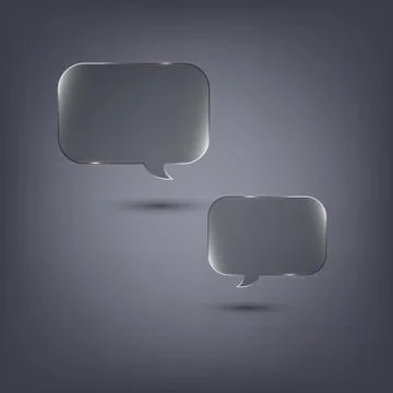 Transparent speech bubbles on dark background [Converted].eps Stock Illustration