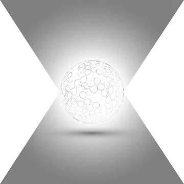 Transparent sphere background vector Stock Illustration