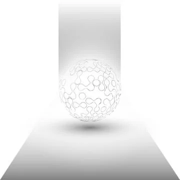 Transparent sphere background vector Stock Illustration