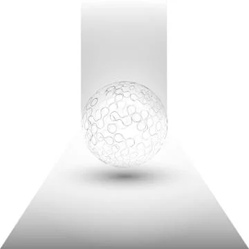 Transparent sphere background vector Stock Illustration