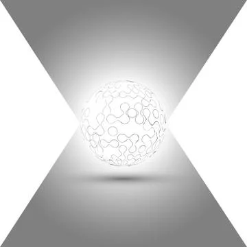 Transparent sphere background vector Stock Illustration