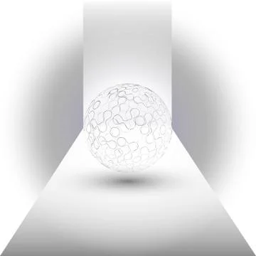 Transparent sphere background vector Stock Illustration