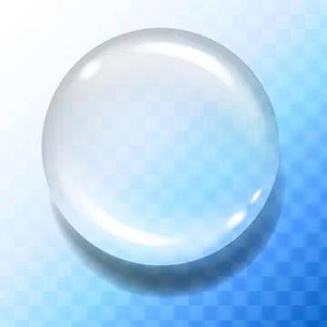 Transparent sphere on a colored background Stock Illustration