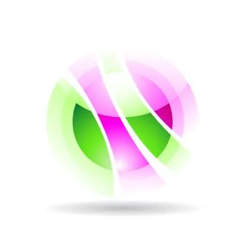 Transparent sphere logo icon Stock Illustration