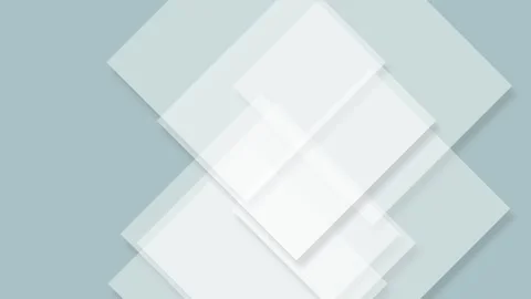 Transparent Square Shapes on Light Background, Abstract Geometric Design Stock Footage 339121254