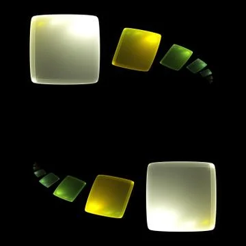 Transparent squares on a black Stock Illustration