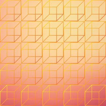 Transparent squares on orange background Stock Illustration