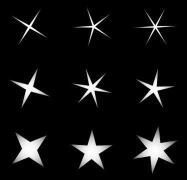 Transparent star vector symbol icon design. Beautiful illustration of glowing Stock Illustration