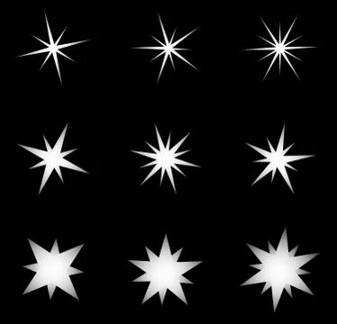 Transparent star vector symbol icon design. Beautiful illustration of glowing Stock Illustration