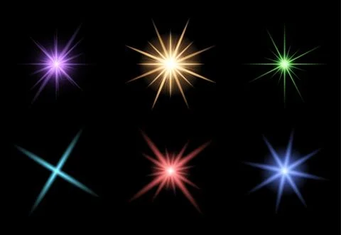 Transparent star vector symbol icon design. Beautiful illustration of glowing Stock Illustration