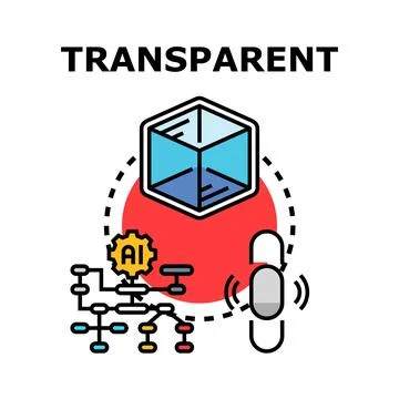 Transparent system working with artificial intelligence concept Stock Illustration
