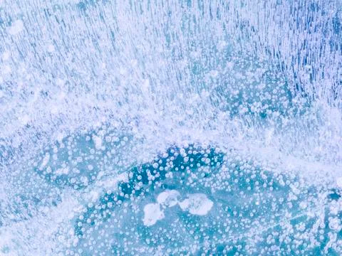 Transparent thin ice Stock Photos