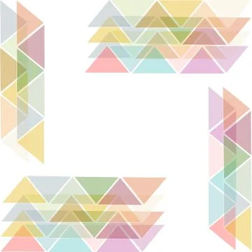Transparent triangles cutaway poster Stock Illustration