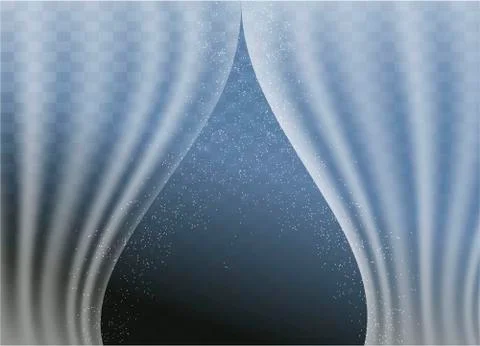 Transparent tulle on  transparent background Stock Illustration