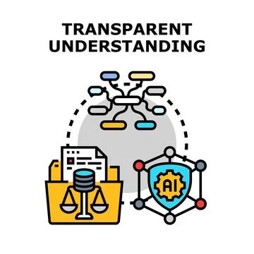 Transparent understanding process with artificial intelligence and data Stock Illustration