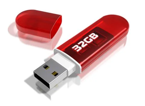 Transparent USB flash drive Illustrazione stock