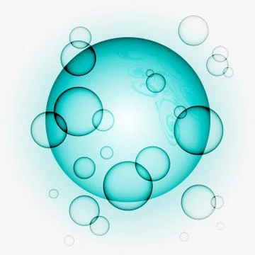 Transparent vector bubbles Stock Illustration