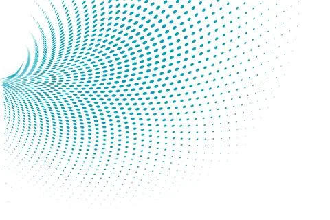 Transparent Vector Gradient Blue Color Halftone Background Staggered Dots Illustrazione stock