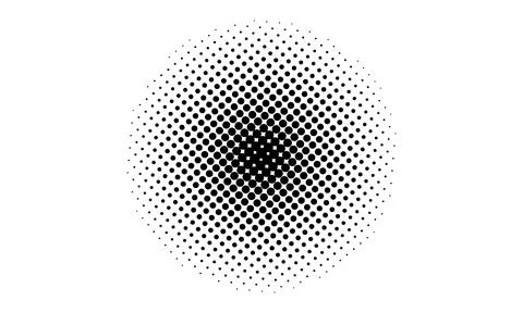 Transparent Vector Gradient Color Halftone Circular Dots Pattern Template Stock Illustration