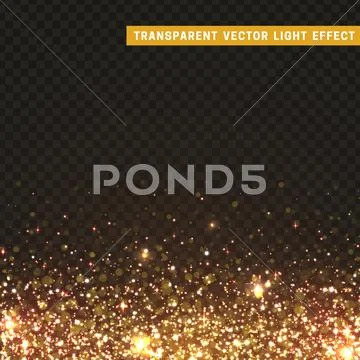 Transparent Vector Light Effect Gold, Yellow