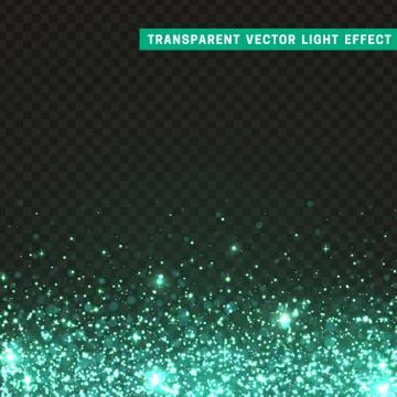 Transparent vector light effect turquoise Illustrazione stock