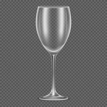 Transparent vector realistic empty wine glass イラスト素材