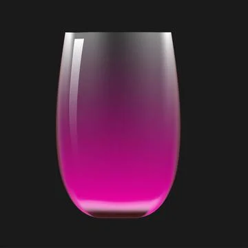 Transparent vector smooth colored glass Stock Illustration