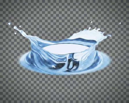 Transparent vector water splash isolated on light background Stock Illustration