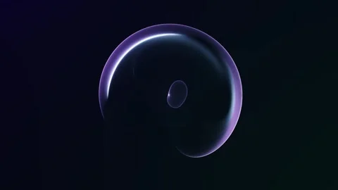 Transparent violet neural sphere reveals flowing internal contours on black.. Stock Footage 337346863