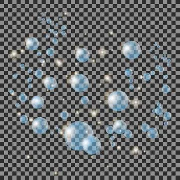 Transparent Water Bubbles Isolated Stock Illustration