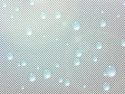 Transparent water drop on gray grid. plus EPS10 Stock Illustration