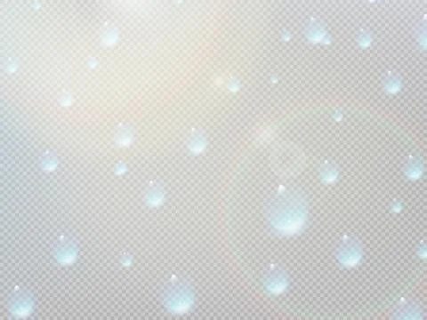 Transparent water drop on gray grid. plus EPS10 Stock Illustration
