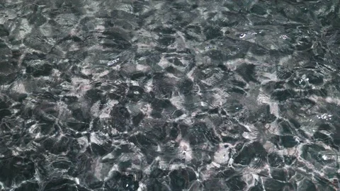 Transparent water is illuminated by the sun creating beautiful patterns 4k Video stock 113876972