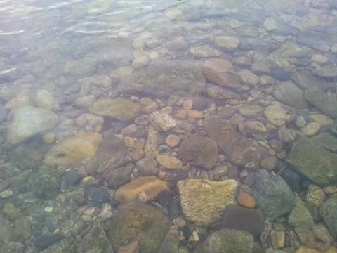 Transparent water surface with copy space for background and texture Stock Photos