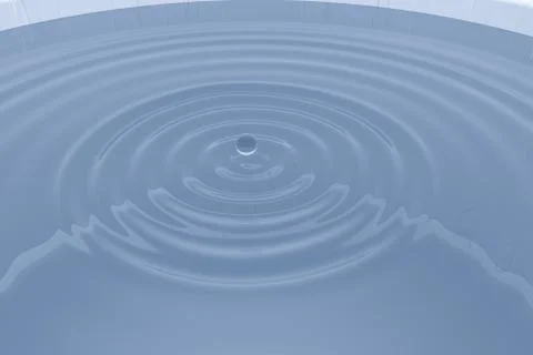 Transparent wave liquid ripples by fluid simulation, 3d rendering Stock Illustration