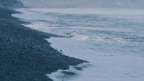 Transparent Waves With Foam. Abstract Nautical Summer Sea Nature Background. Stock Footage 262598465